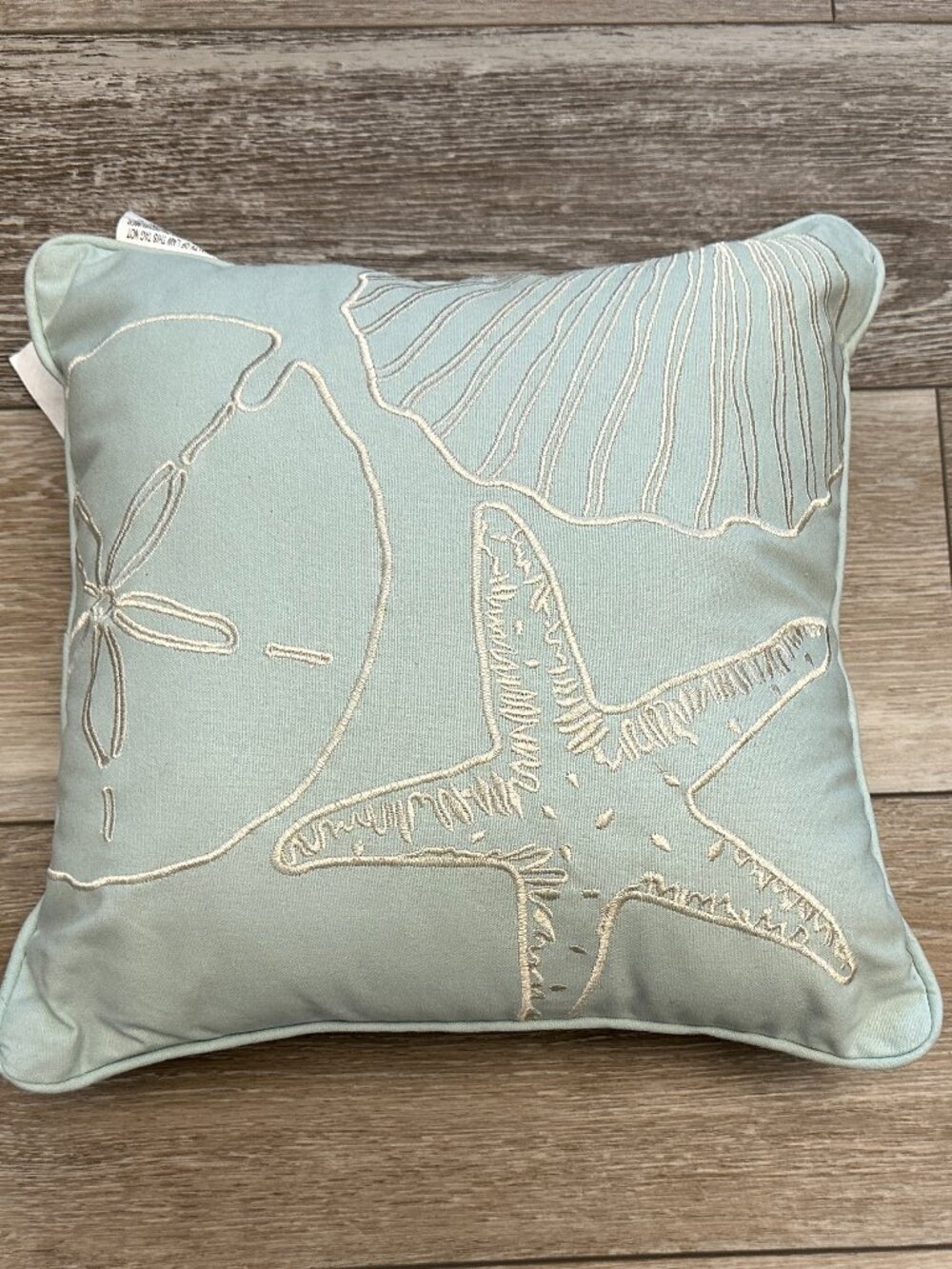 NWT C&F Enterprises Coastal Decorative Pillow Starfish Sand Dollar Sea Shell